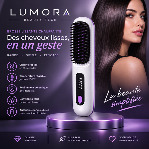 Brosse Lissante Sans Fil portable